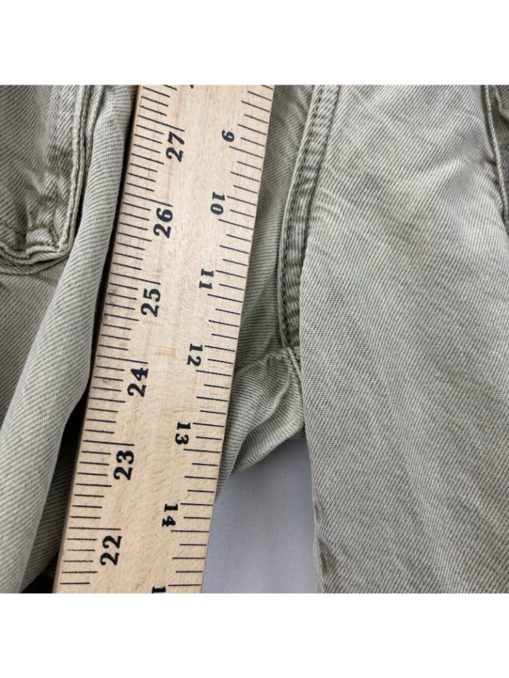 AllSaints "Frieda Denim Trouser" Cargo Jogger Womens 6 Light Olive Green Lyocell - Picture 8 of 16